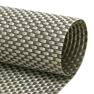 FOH XRU007GRV80 72" W x 14" D Sage Woven Vinyl Metroweave Runner