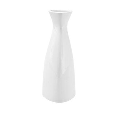 FOH TSB004WHP22 12 Oz. Porcelain Linear Design Kyoto Pourer or Vase