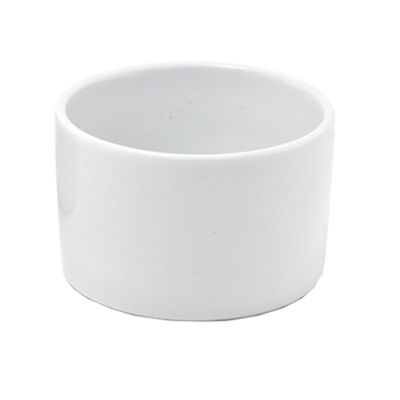 FOH ASC014WHP13 6 Oz. White Round Porcelain Canvas Cup and Ramekin