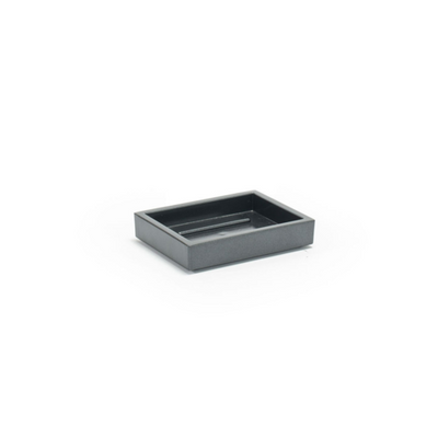 FOH RSD010BKT13 3.25" W Rectangular Composite Onyx Soap Dish