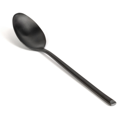 FOH FDS007BKS23 8.75" L Matte Black Stainless Steel Jasper Dinner Spoon