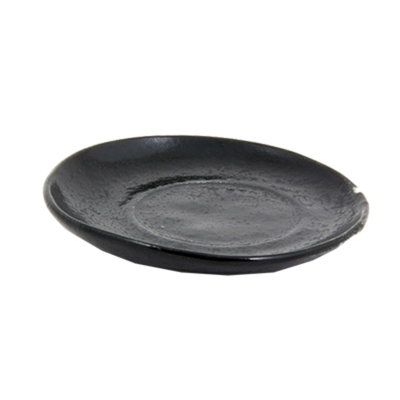 FOH DCS047BKP23 6" Dia." x 1" H Pepper Porcelain Round Glazed Finish Kiln Saucer