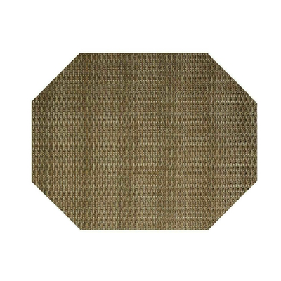 FOH XPM024BEV83 11" W Beige Vinyl Rectangle Metroweave Placemat