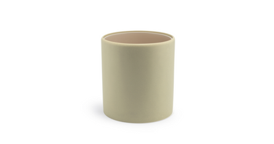 FOH RWA009BER10 6.25 Qt. Beige Plastic Cylinder Resin Sand Waste Can