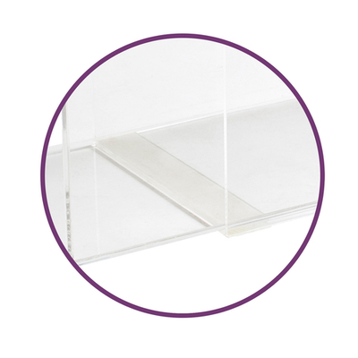 FOH BHO107CLT88 6" Long Clear Silicone Components Display Strips