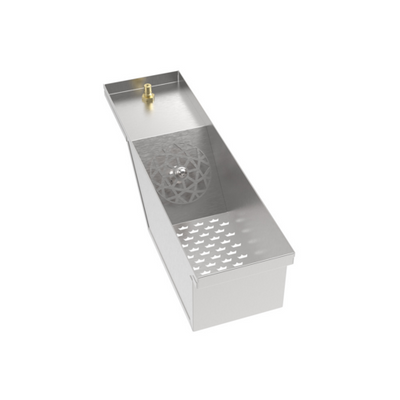 Krowne MW-SJ MoveWell 6" W x 21" D x 6" H Stainless Steel Dump Sink Modular Insert with Spray Jet