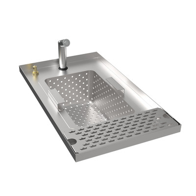 Krowne MW-WD12 MoveWell 12" W x 21" D x 6" H Stainless Steel Wide Wash Dump Sink Modular Insert