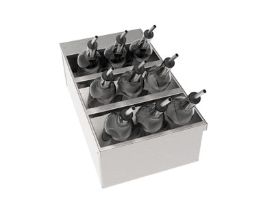 Krowne MW-SR12 MoveWell 12" W x 21" D x 6" H Single Speed 3 Tier Rack Modular Insert