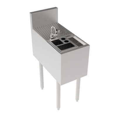 Krowne KR24-TC12 12” W x 24” D Stainless Steel Royal Series Underbar Tool Caddy