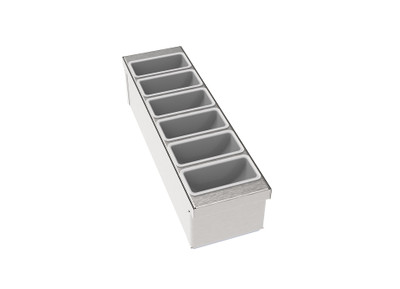 Krowne MW-CT6 6" W x 21" D x 6" H Silver Plastic Condiment Tray Modular Insert