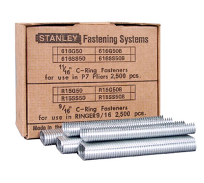 Follett LLC 00137729 Aluminum Blunt End C-Ring Staples - Box of 2500