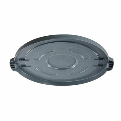 Omcan USA 80587 Gray Polypropylene Flat Trash Can Lid for 32 Gallon Container #80586