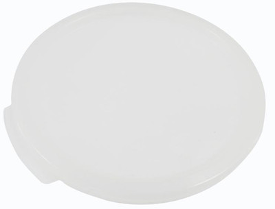 Omcan USA 80207 White Polypropylene Round Food Storage Container Lid for 12 18 and 22 Qt. Container