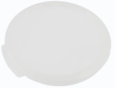 Omcan USA 80207 White Polypropylene Round Food Storage Container Lid for 12 18 and 22 Qt. Container