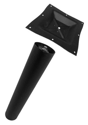 Omcan USA 43207 4.5" Diameter x 28.5"H Black Metal Square Spider Top Dining Height Table Column