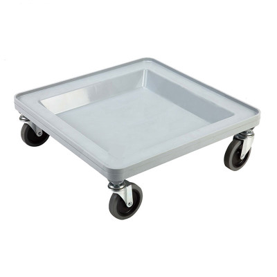 Omcan USA 44356 Gray Polypropylene Dish Rack Dolly without Handle