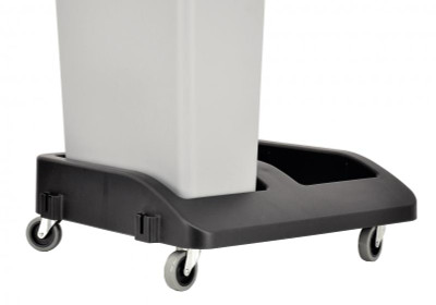 Omcan USA 43304 Polypropylene Double Dolly for Rectangular 20 Gallon Recycling Trash Container