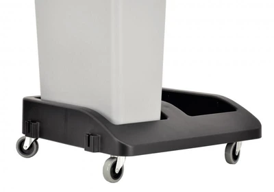 Omcan USA 43304 Polypropylene Double Dolly for Rectangular 20 Gallon Recycling Trash Container
