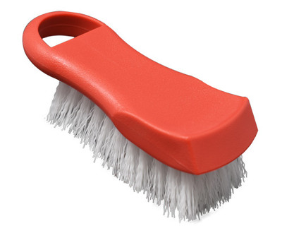 Omcan USA 80504 6" L Red Plastic Utility Cutting Board Brush