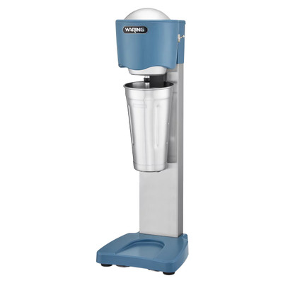 Waring WDM20 9" W x 10.38" D x 22" H Stainless Steel Manual Light-Duty Single-Spindle Drink Mixer - 120 Volts