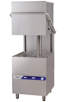 Omcan USA 46797 Stainless Steel Single Rack Door Type Dishwasher - 220 Volts 1-Ph