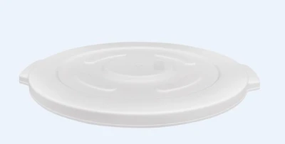 Omcan USA 80597 White Polyethylene Round Flat Lid for 10 Gallon Container #80582