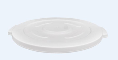 Omcan USA 80597 White Polyethylene Round Flat Lid for 10 Gallon Container #80582