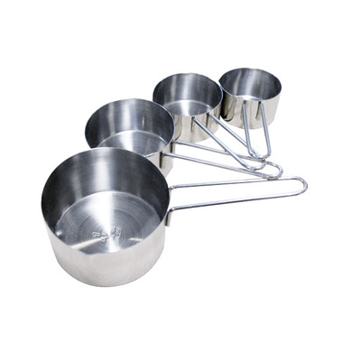 Omcan USA 44450 4-Piece Stainless Steel Measuring Cup Set