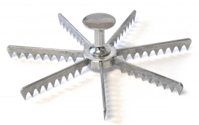 Omcan USA 34862 9" Diameter Metal 7 Slice Pie Marker (Minimum 12 per Order)