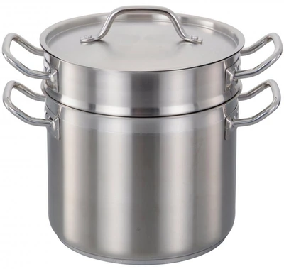 Omcan USA 80246 12 Qt. 3 Pieces Stainless Steel Double Boiler