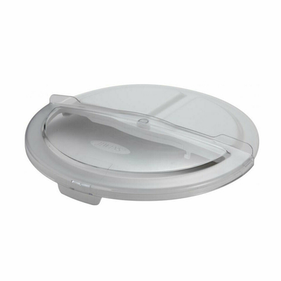 Omcan USA 80579 White Plastic Round Rotating Lid for 10 Gallon Container #80582