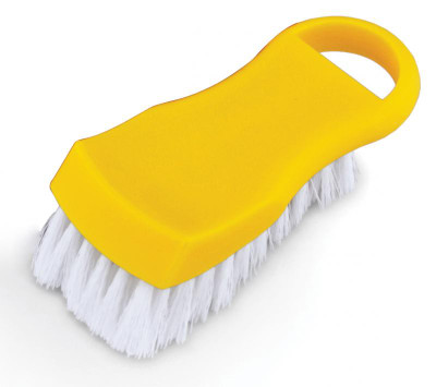 Omcan USA 80505 6" L Yellow Plastic Utility Cutting Board Brush