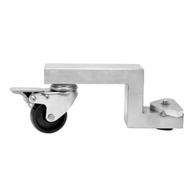 Omcan USA 69577 Black Stainless Steel Nylon Swivel with Brake Casters (2 Each Per Set)