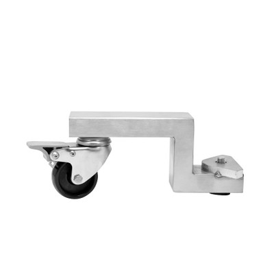 Omcan USA 69577 Black Stainless Steel Nylon Swivel with Brake Casters (2 Each Per Set)