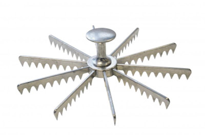 Omcan USA 34865 9" Diameter Metal 10 Slice Pie Marker (Minimum 12 per Order)