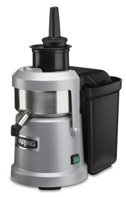 Waring WJX80X 21.75" H x 14.87" W Powder-Coated Die-Cast Metal Housing with Stainless Steel Electric Juice Extractor - 120 Volts