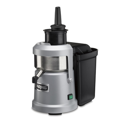 Waring WJX80X 21.75" H x 14.87" W Powder-Coated Die-Cast Metal Housing with Stainless Steel Electric Juice Extractor - 120 Volts