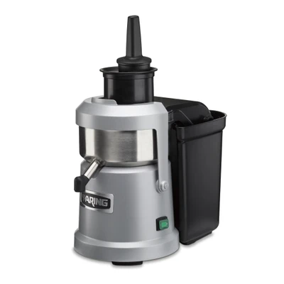 Waring WJX80X 21.75" H x 14.87" W Powder-Coated Die-Cast Metal Housing with Stainless Steel Electric Juice Extractor - 120 Volts