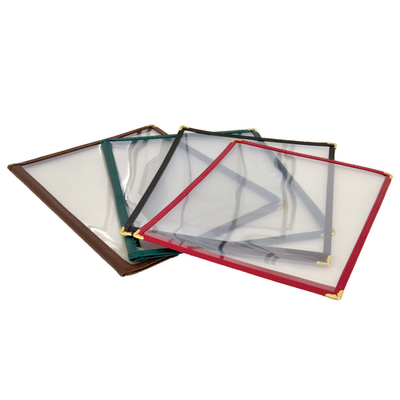 Omcan USA 39793 9.25"W x 11.75"H Brown Plastic Single Menu Holder