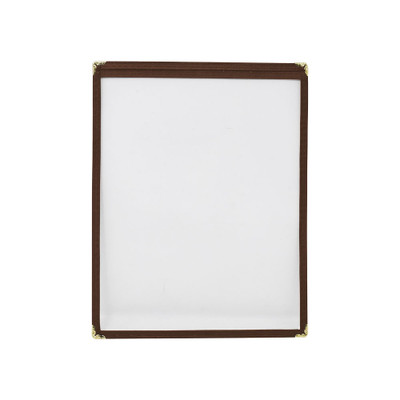 Omcan USA 39793 9.25"W x 11.75"H Brown Plastic Single Menu Holder
