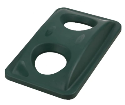 Omcan USA 43302 Green Polypropylene Recycling Container Lid for Bottle and Can