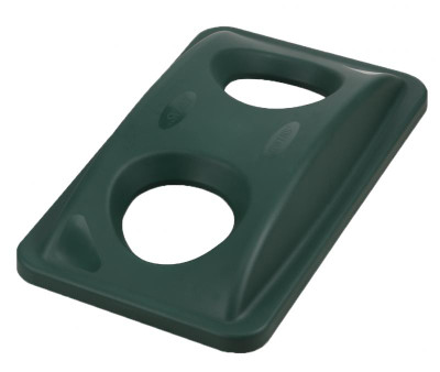Omcan USA 43302 Green Polypropylene Recycling Container Lid for Bottle and Can