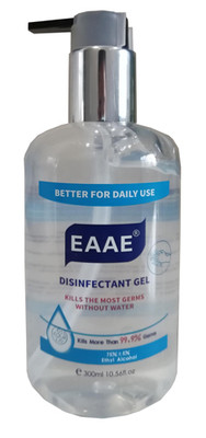 Omcan USA 46668 300 mL. Clear Bottle Gel Hand Sanitizer