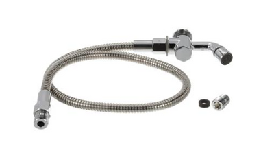 Component Hardware KL50-Y400-44 Pre-Rinse Button Spray Assembly with 44&quot; Stainless Steel Hose and Adapters