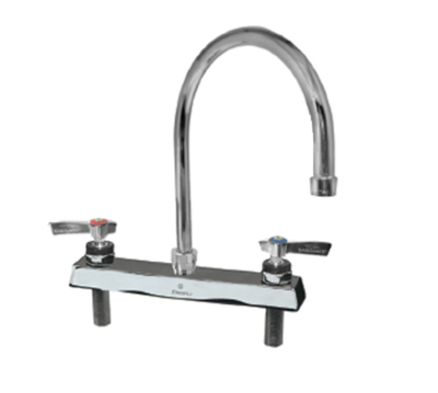 Component Hardware KL41-8101-SE1 8" Gooseneck Ceramic Valves Encore Workboard Faucet