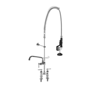 Component Hardware KL56-1000-AF3 4" Centers Deck Mount Compression Valves Encore Pre-Rinse Assembly with 10" Add-On Faucet