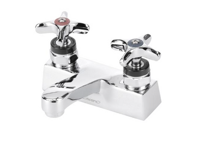 Component Hardware KL83-4104-CE2 4&quot; Straight Cast Spout Deck Mount Centerset 2.2 GPM Cross Handles Encore Faucet