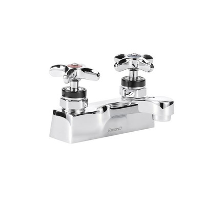 Component Hardware KL83-4104-CE2 4" Straight Cast Spout Deck Mount Centerset 2.2 GPM Cross Handles Encore Faucet