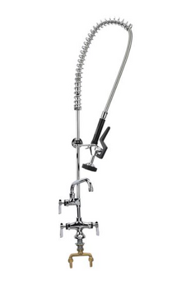 Component Hardware KL50-1000-AF4 Single Hole Deck Mount Encore Pre-Rinse Assembly with 12&quot; Add-On Faucet