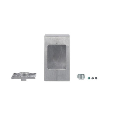 Component Hardware R58-1010 Cast Aluminum with Brushed Satin Finish Single Face Electric Outlet Box